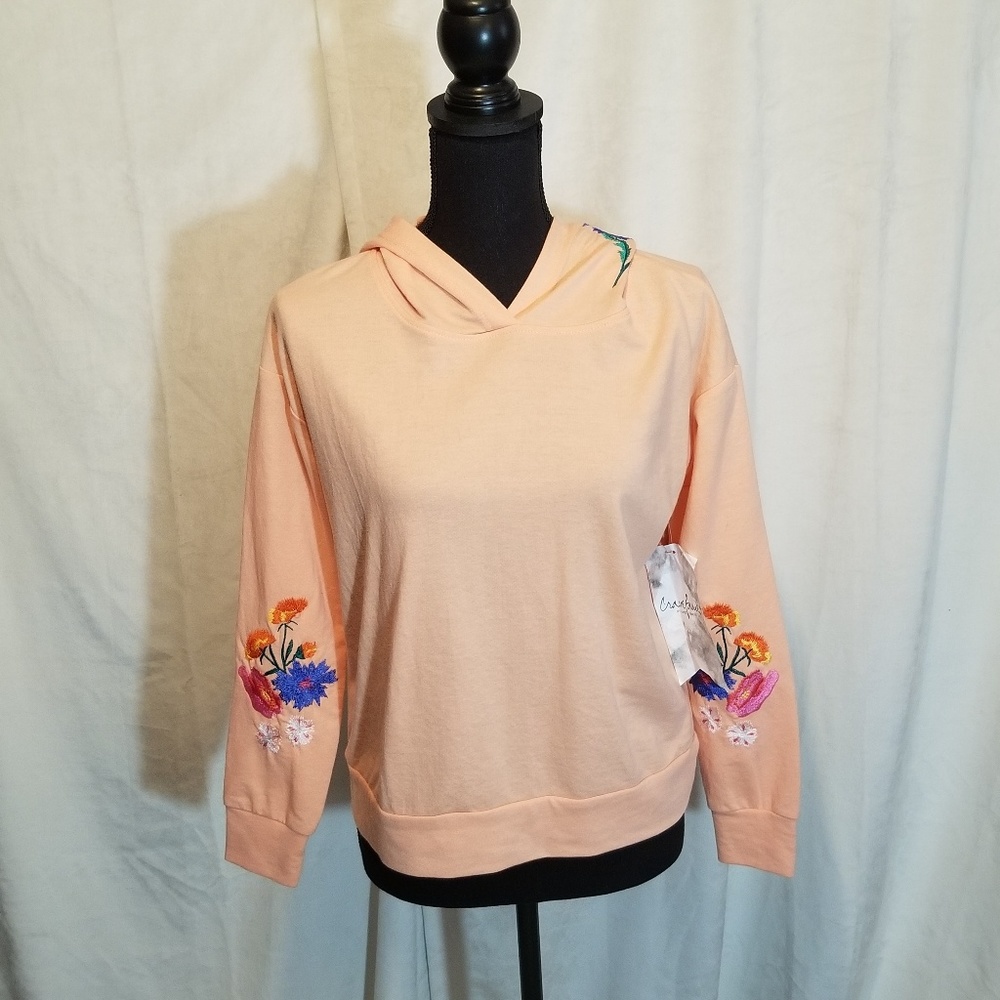 NEW Cravefame Embroidered hooded sweatshirt |xs